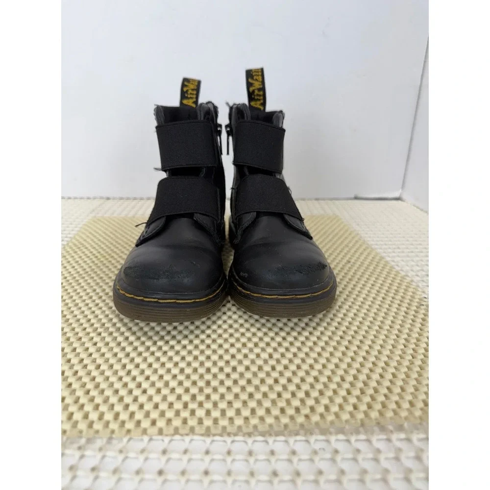 Dr. Martens 1460 Elastic T Toddler Boots Size‎ 8 US 7 UK black leather